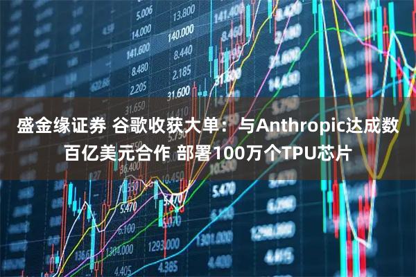 盛金缘证券 谷歌收获大单：与Anthropic达成数百亿美元合作 部署100万个TPU芯片
